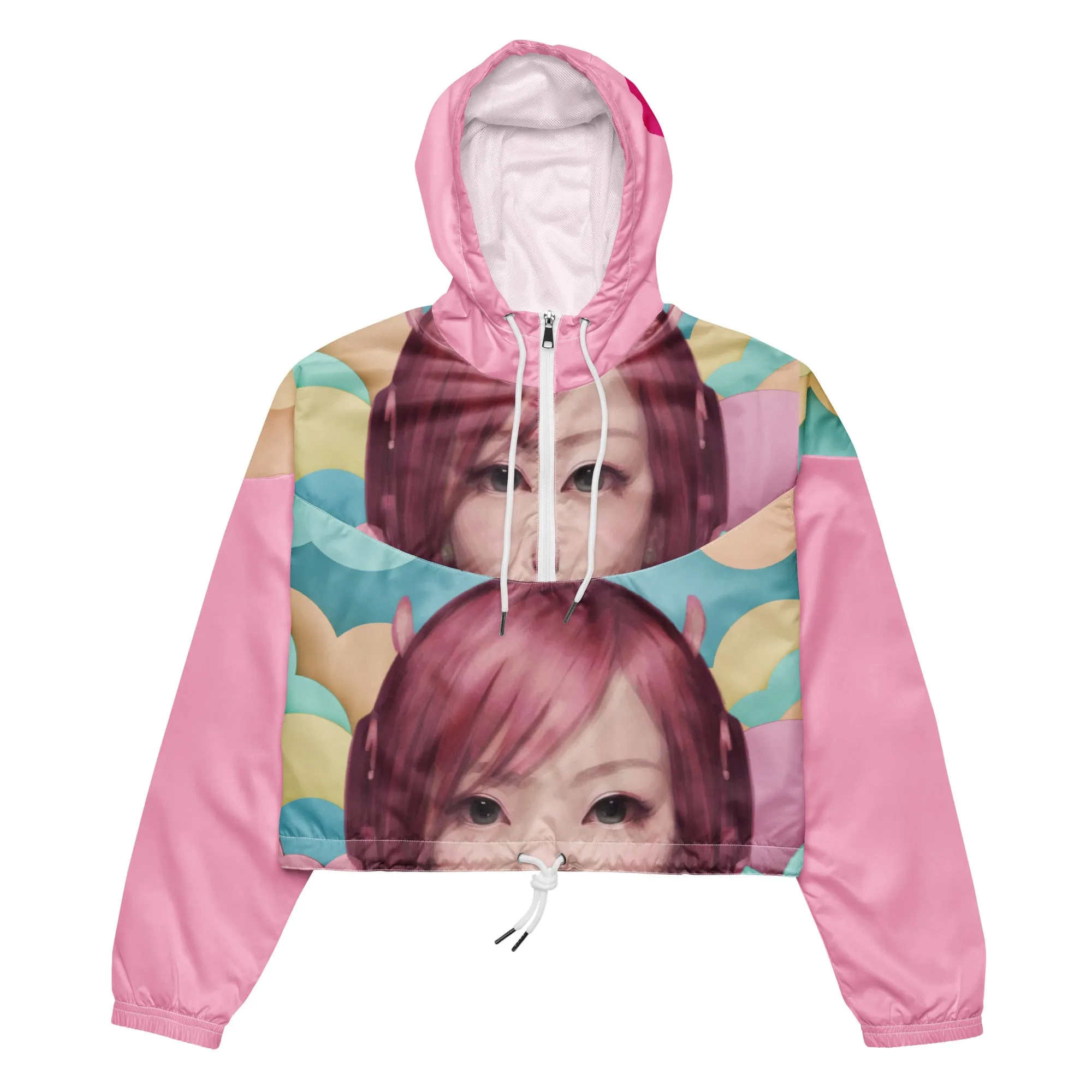 Pink Head TheTravelQuintessential Women’s Cropped Windbreaker