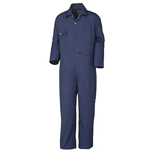 Pioneer 7-Pocket Heavy-Duty Work Coverall With Adjustable Wrist, Action Back and Elastic Waist