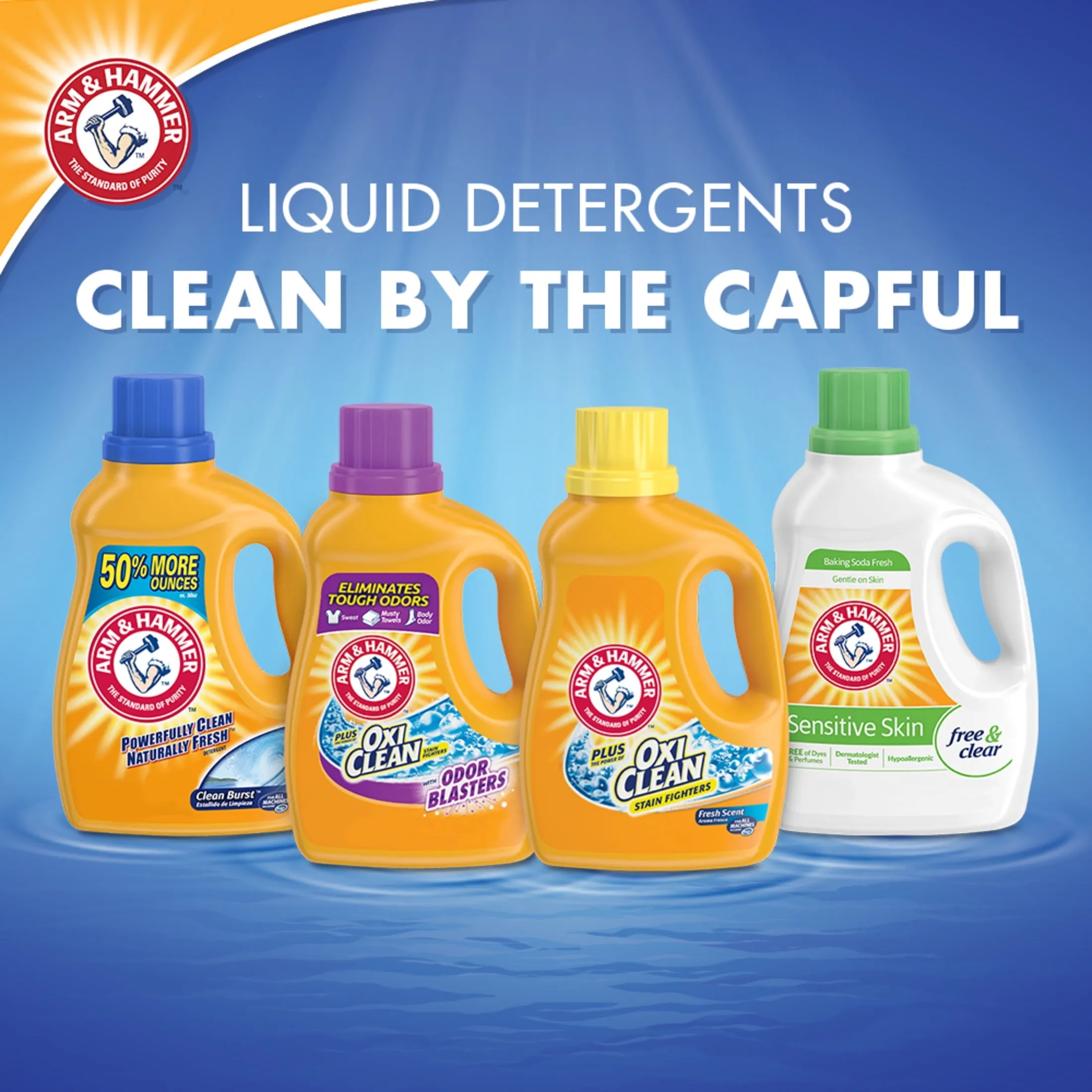 plus Oxiclean Fresh Scent, 75 Loads Liquid Laundry Detergent, 131.25 Fl Oz