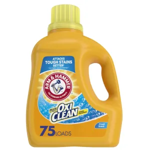 plus Oxiclean Fresh Scent, 75 Loads Liquid Laundry Detergent, 131.25 Fl Oz