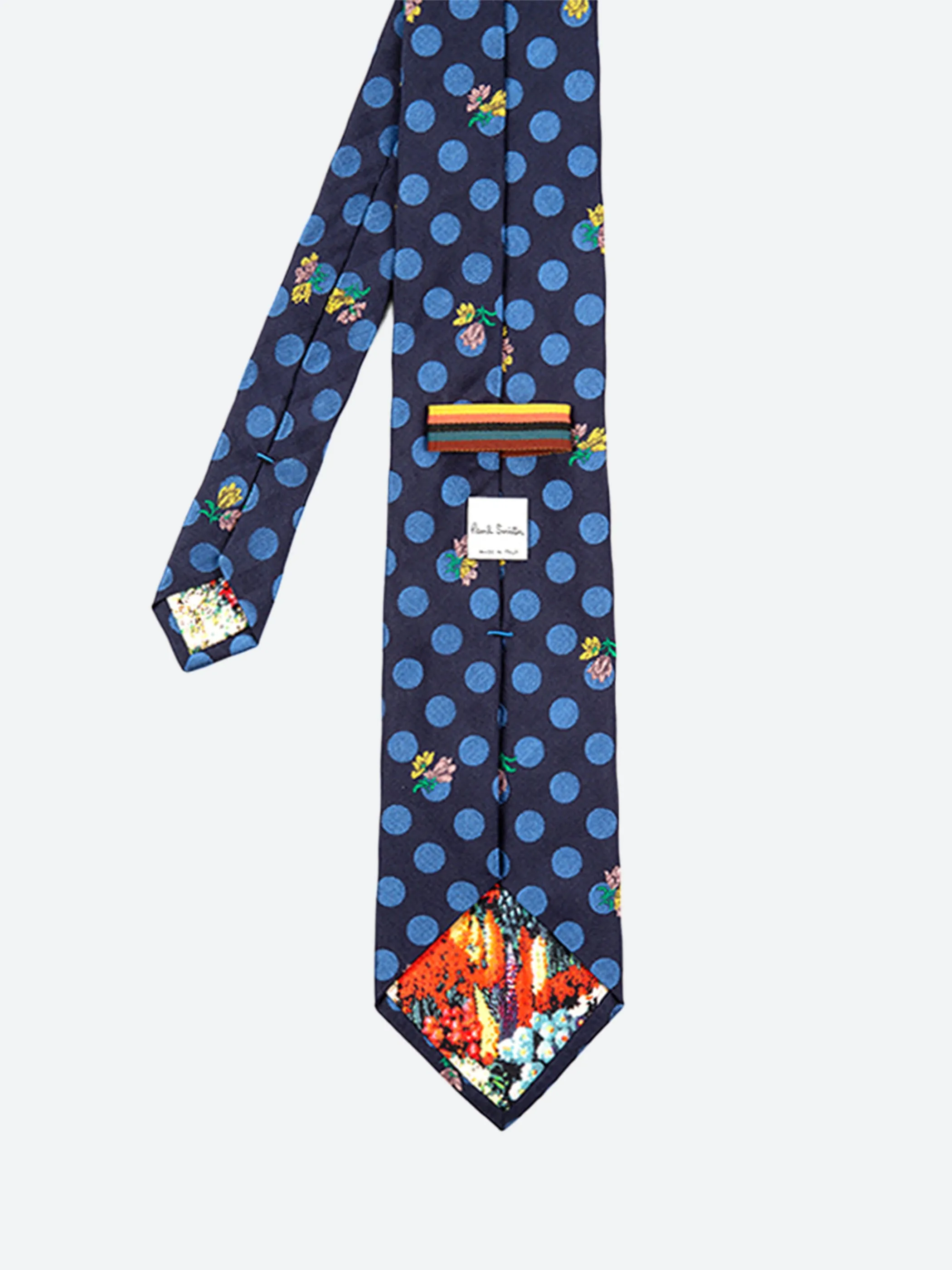 Polka Dot With Flowers Tie