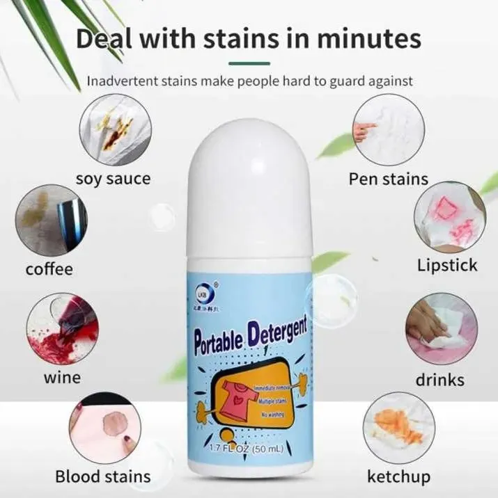 Portable clothes stain remover ball