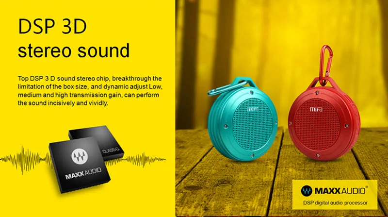 Portable outdoor speaker w/ clip