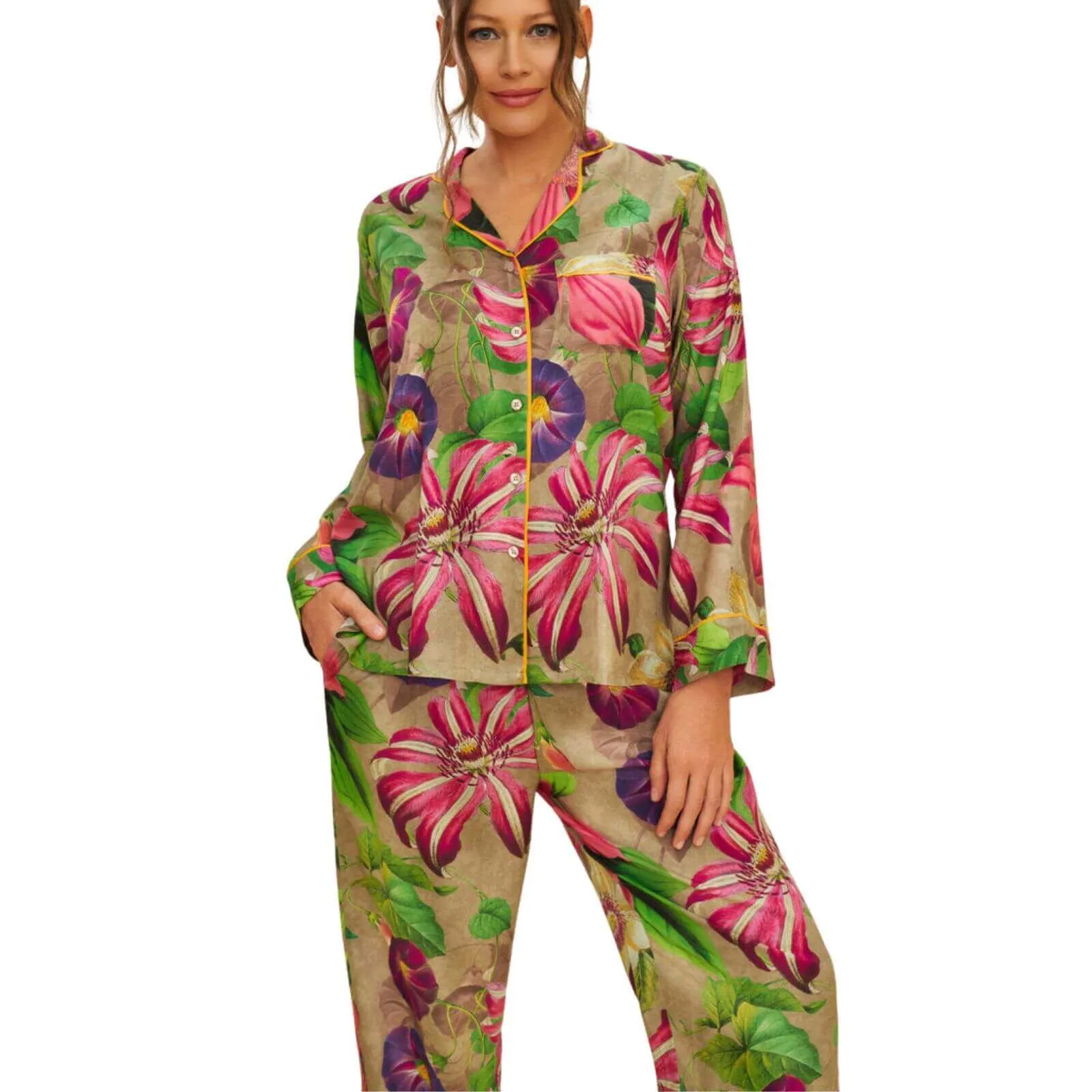Powder Botanical Luxury Print Pyjamas