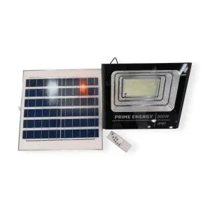 Prime Energy Solar Floodlight PG57-300W   Remote   Solar Panel