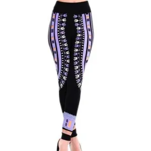 Print Tight Sexy Leggings - Purple One Size(fit Size Xs To M)