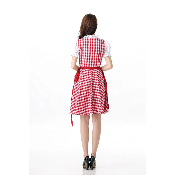 Red Checked Oktoberfest Dress
