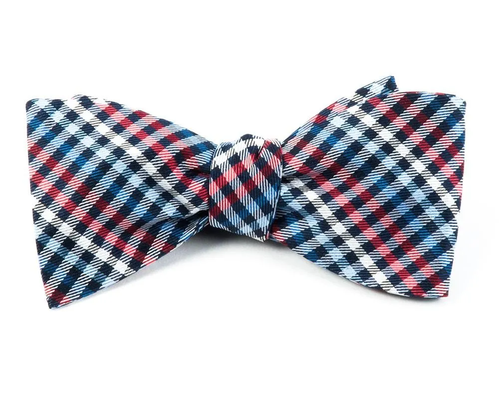 Red Daydream Plaid Bow Tie