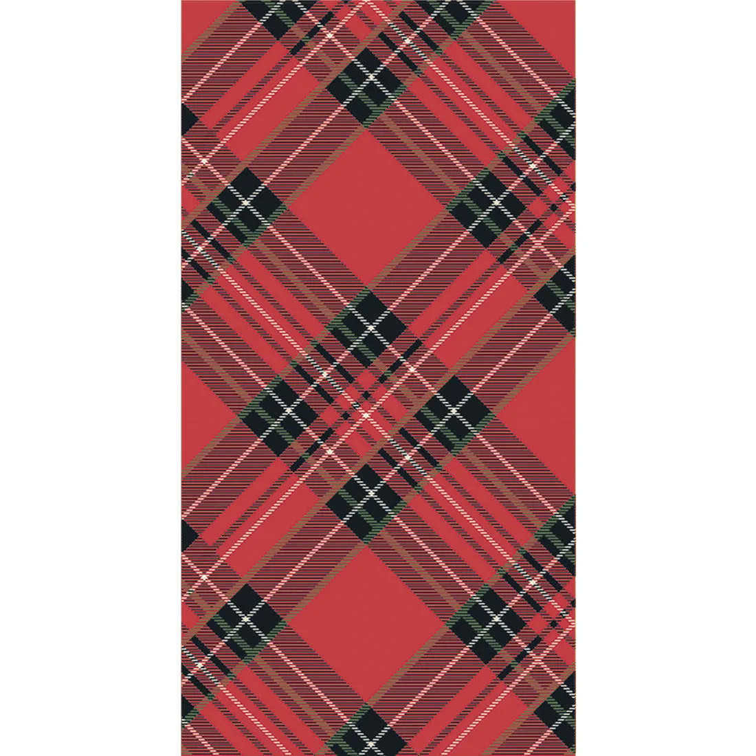 RED PLAID GUEST NAPKIN