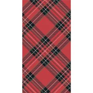RED PLAID GUEST NAPKIN