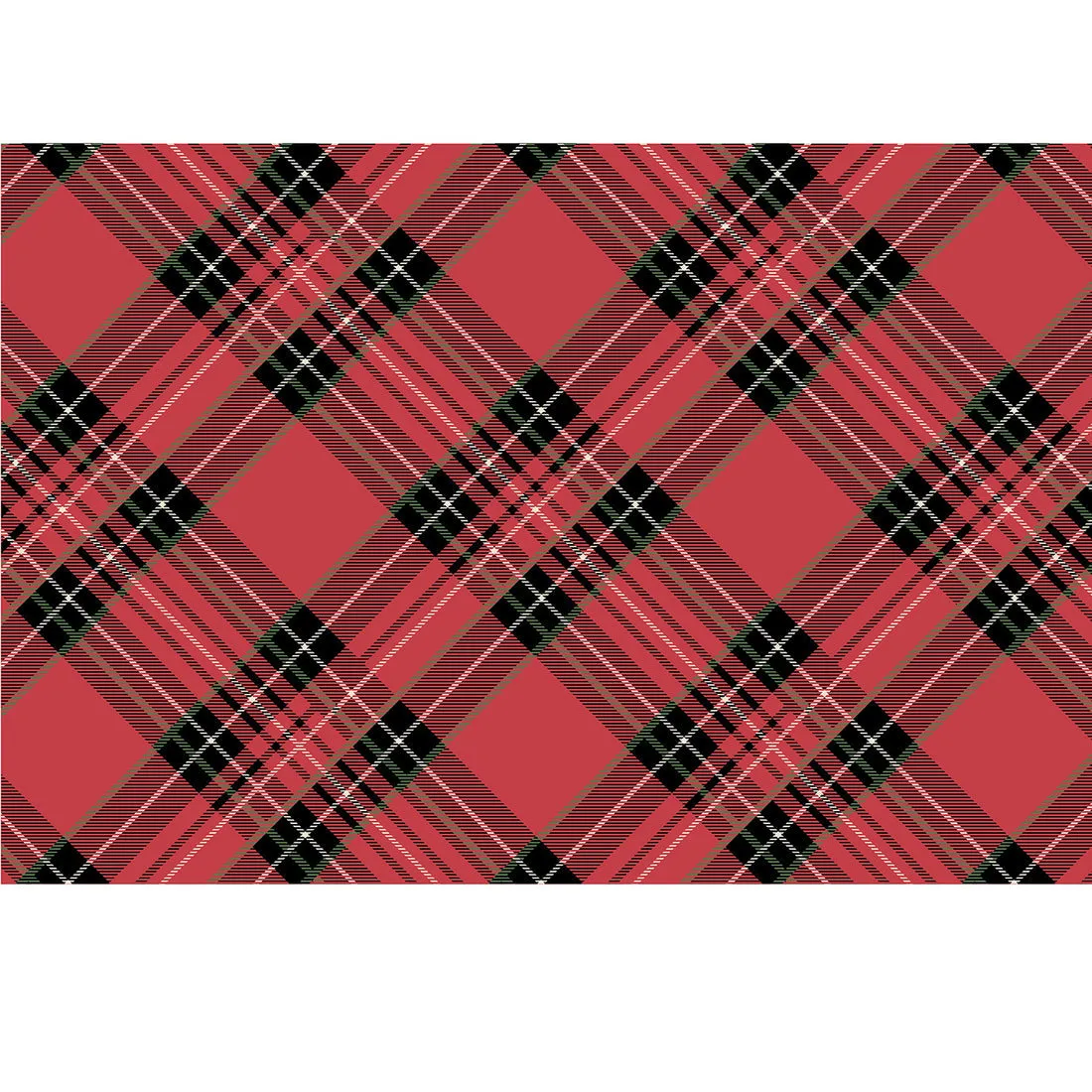 RED PLAID PLACEMAT 24PK