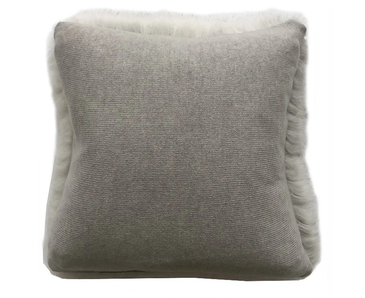 Regina Fur Pillow - Pearl