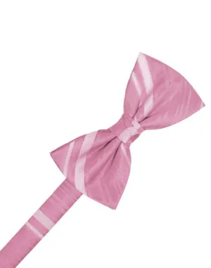 Rose Petal Striped Satin Kids Bow Tie