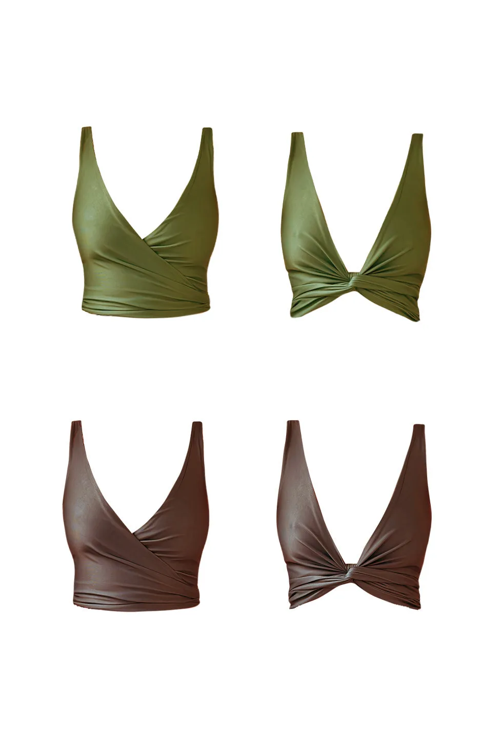 SAMPLE | Tea Tree Reversible Bikini Wrap Top