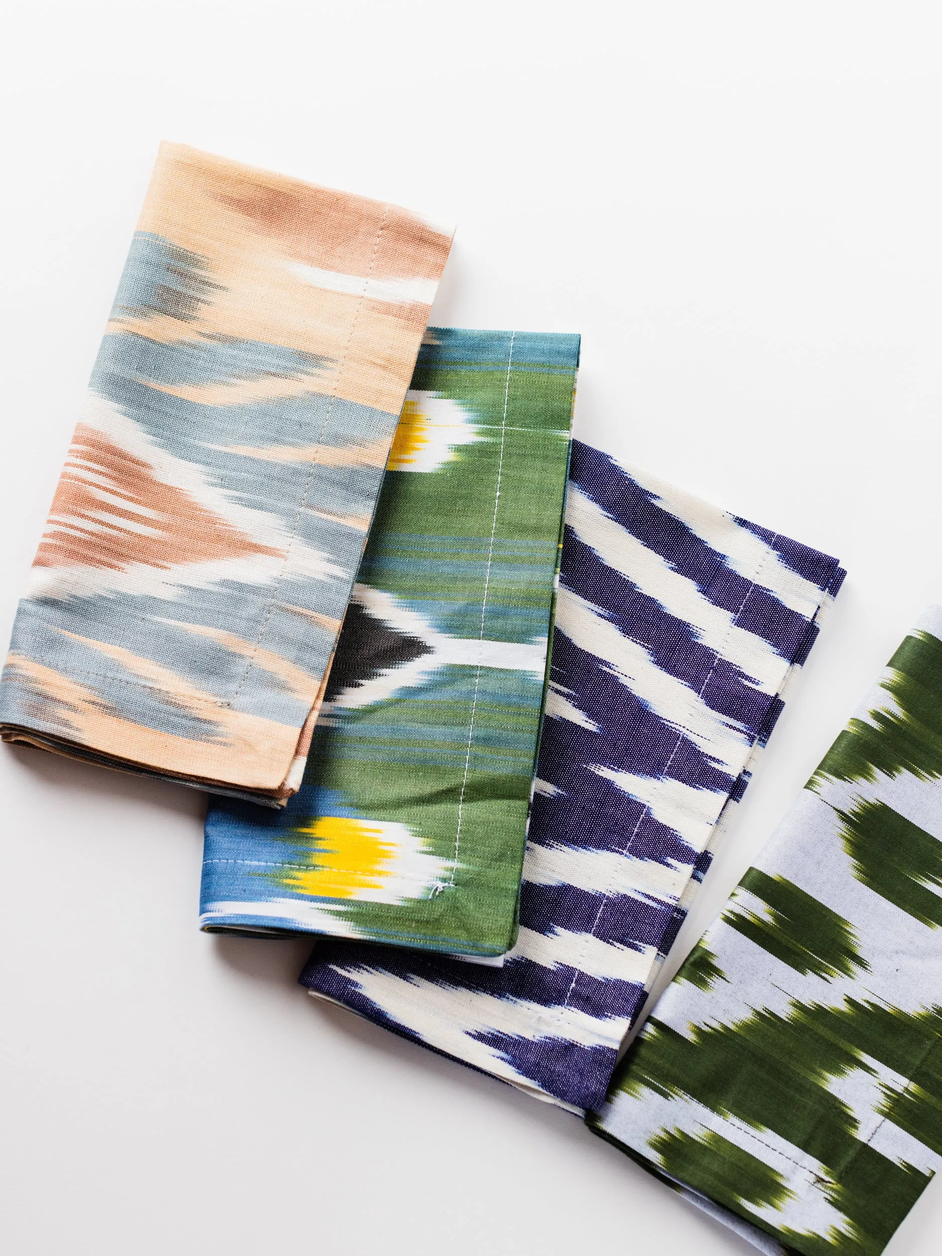 Sand Ikat Cotton Blend Dinner Napkin Set