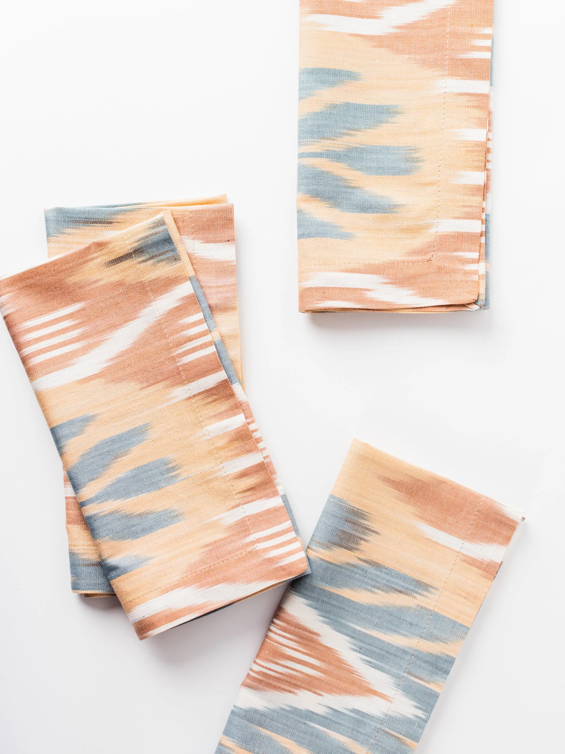 Sand Ikat Cotton Blend Dinner Napkin Set