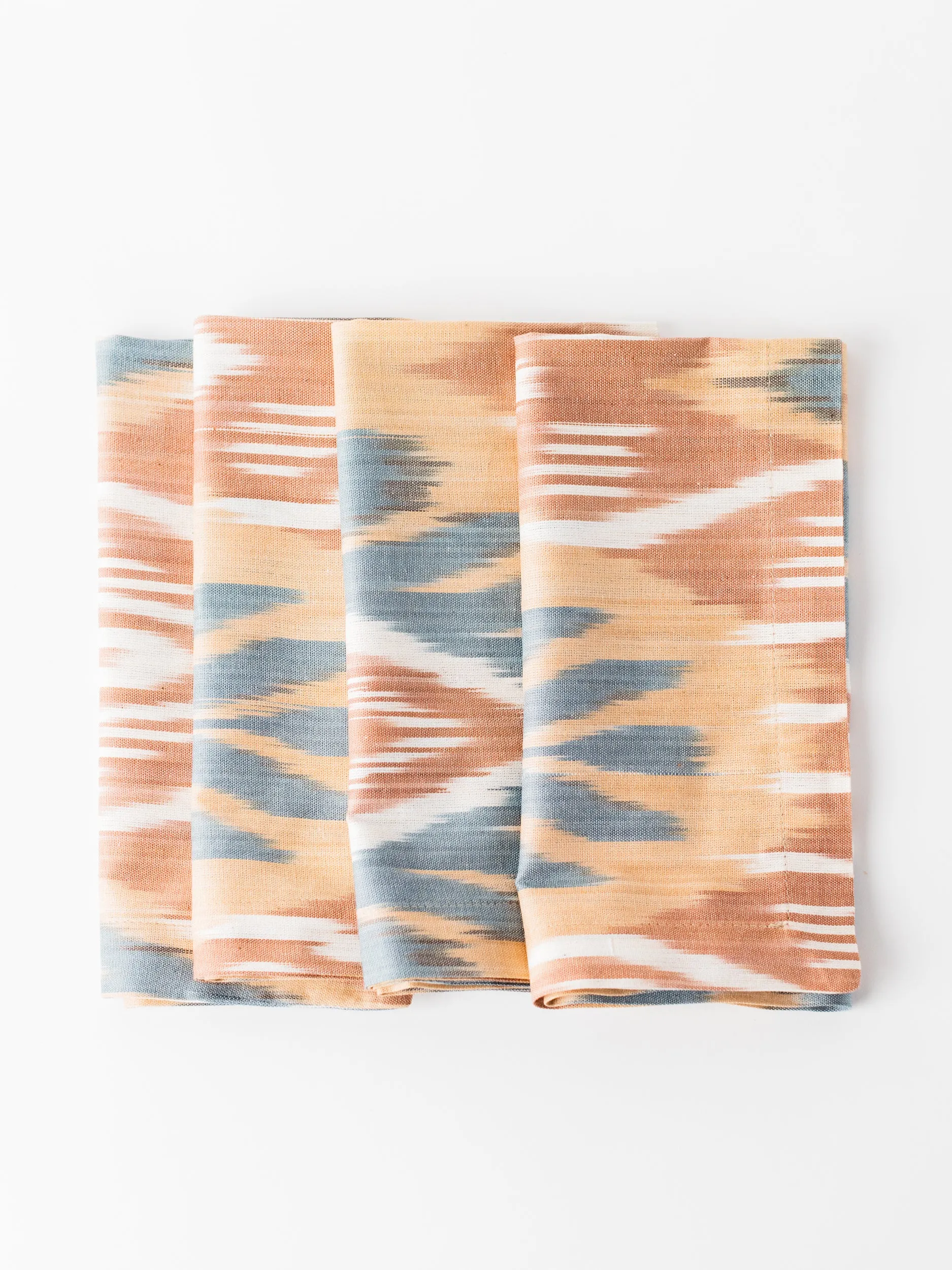 Sand Ikat Cotton Blend Dinner Napkin Set
