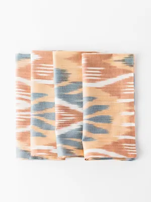 Sand Ikat Cotton Blend Dinner Napkin Set