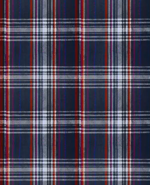 SEAPORT PLAID Navy Blue Wallpaper