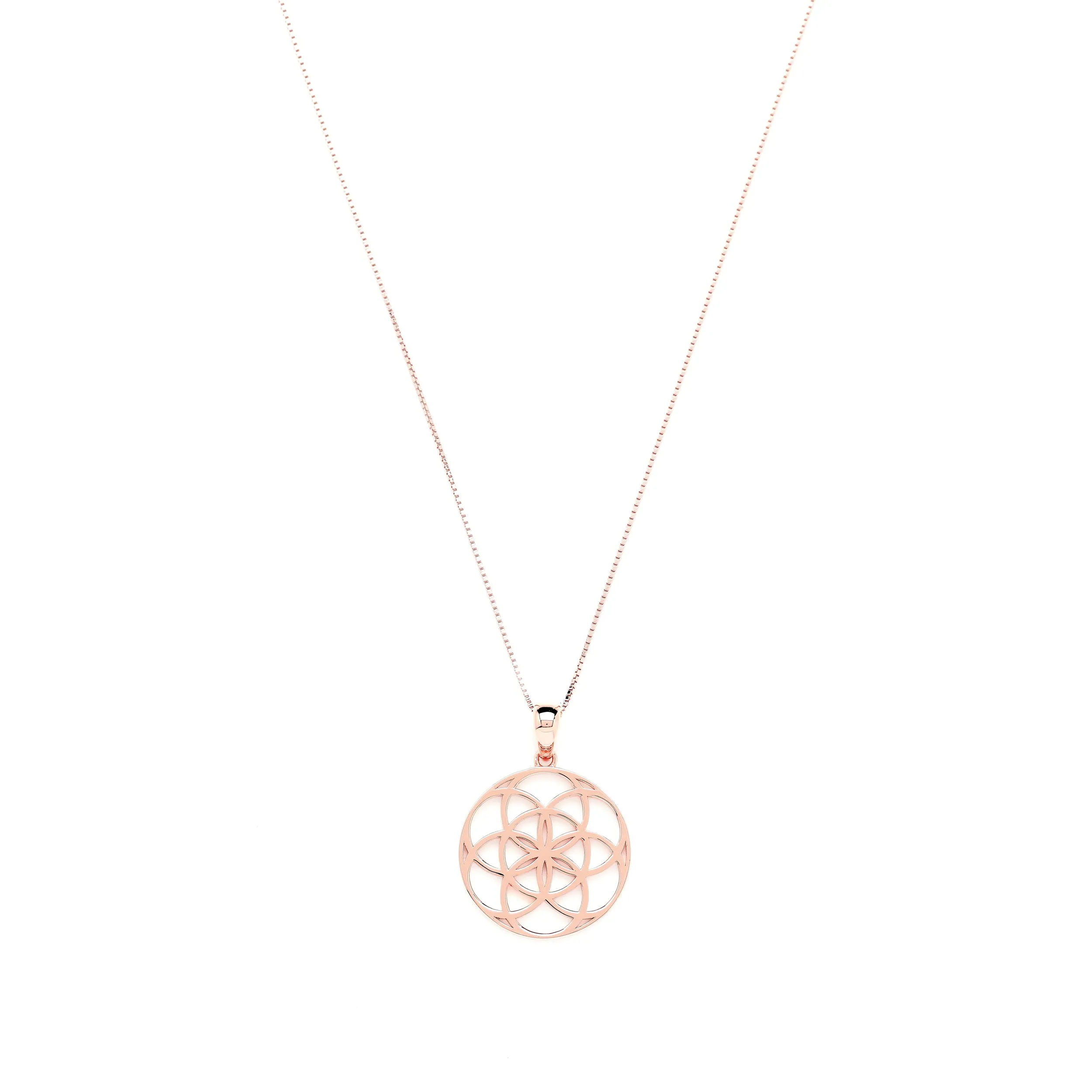 Seed of Life Abundance Necklace, 18K Gold