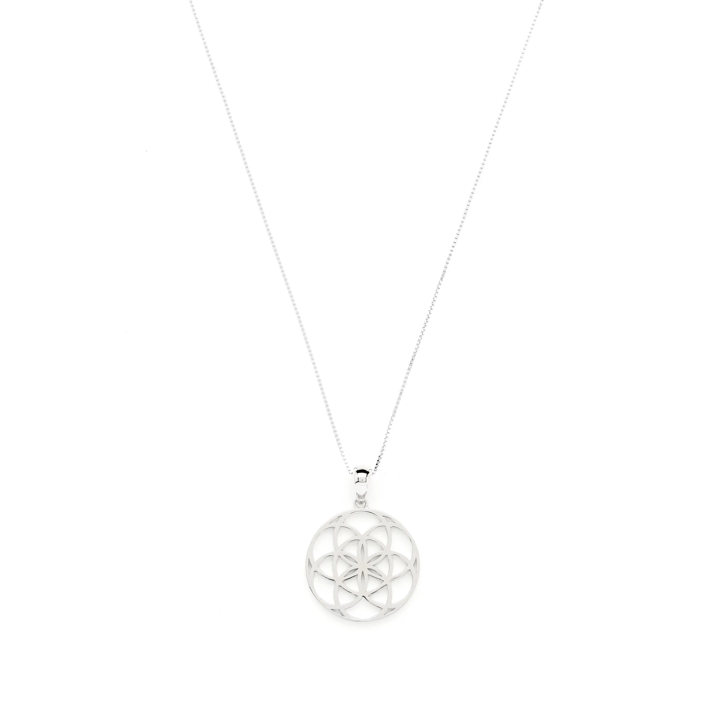 Seed of Life Abundance Necklace, 18K Gold