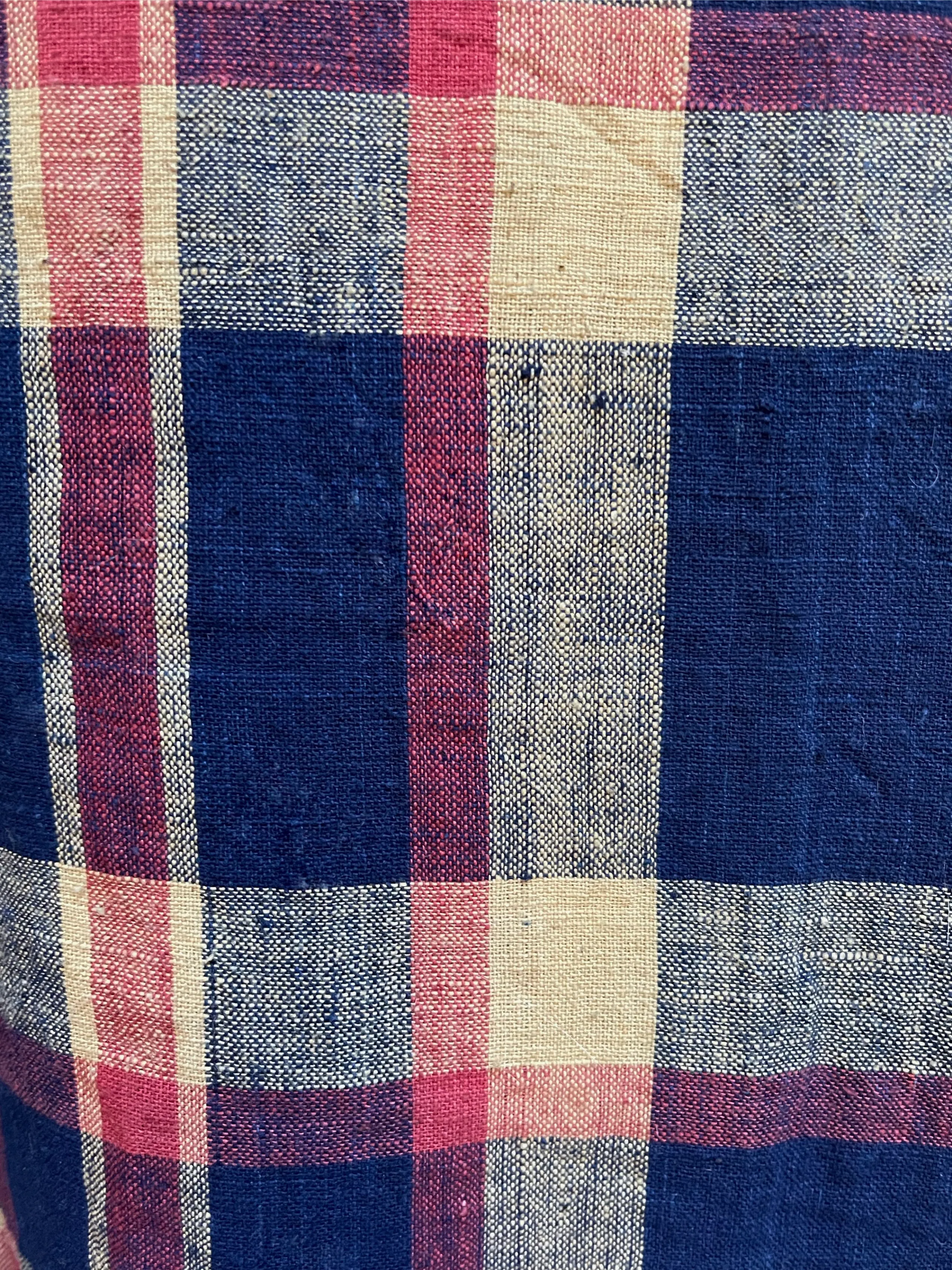 Shirtdress in Navy Madras Plaid