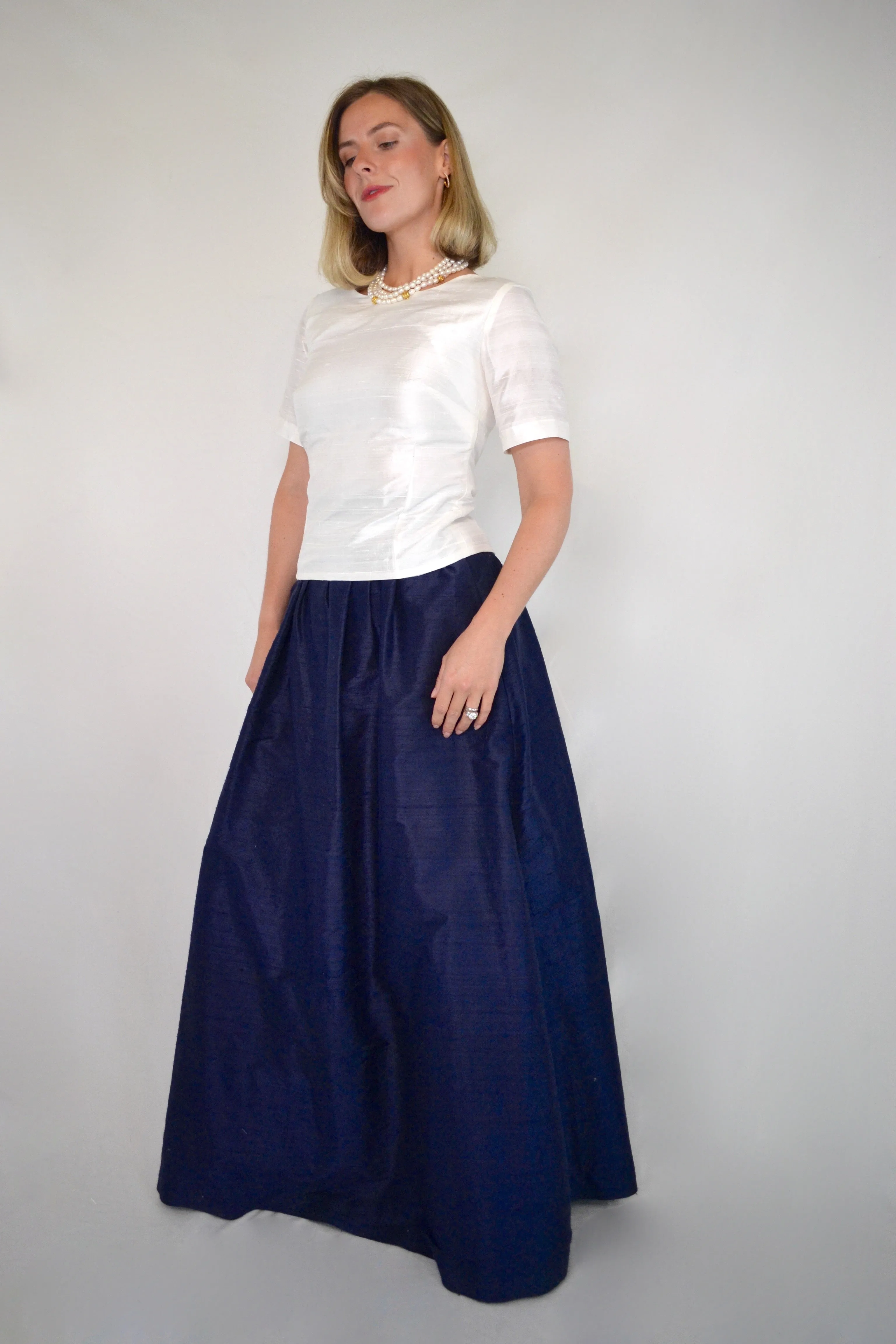 Short Sleeved Shirt in Silk Dupioni- Offered in 8 colors