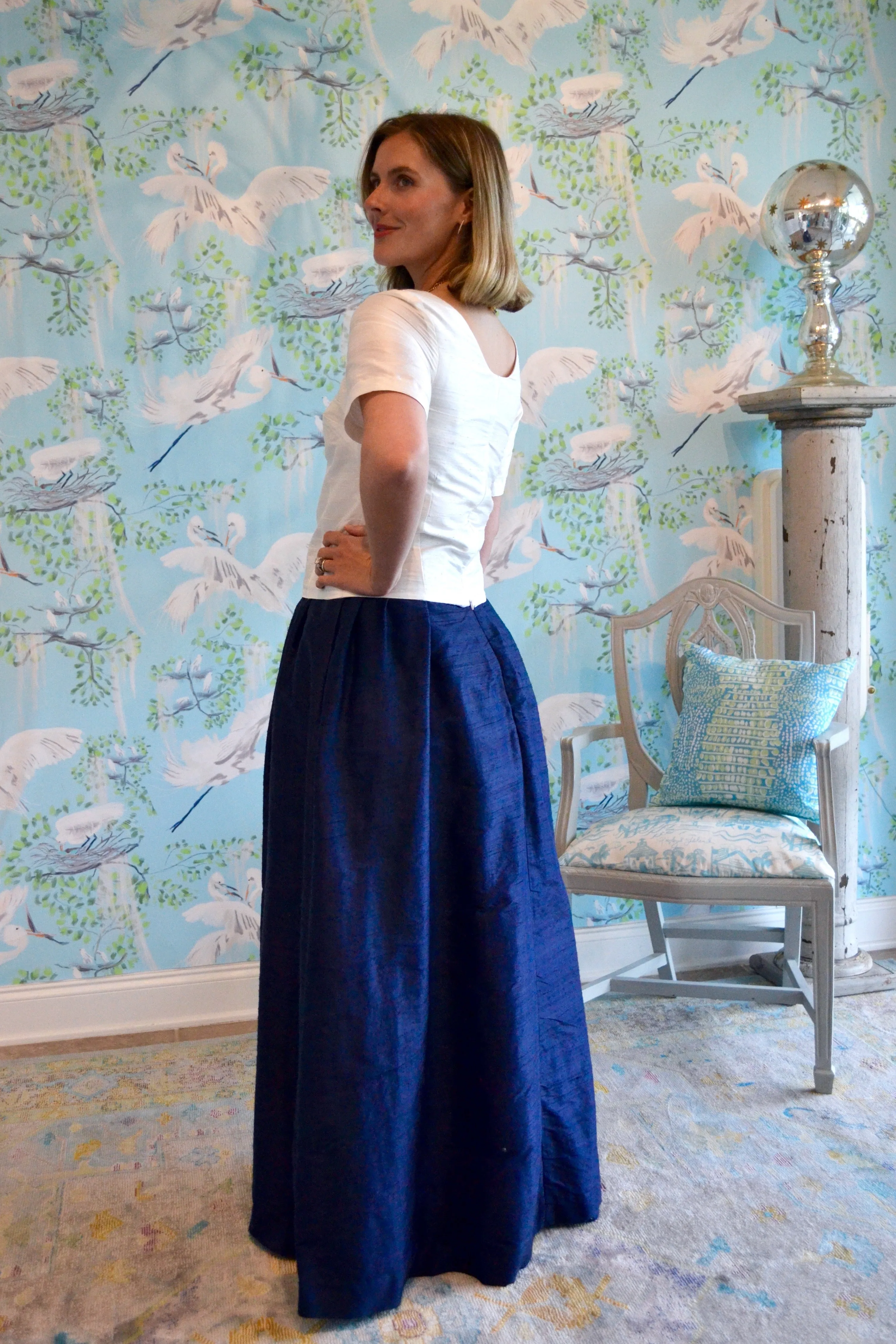 Short Sleeved Shirt in Silk Dupioni- Offered in 8 colors