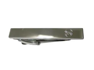 Silver Toned Etched Sleek Spider Bug Insect Skinny Tie Clip