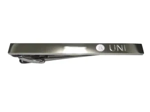 Silver Toned Etched Sleek Uniswap Coin Cryptocurrency Blockchain Tie Clip