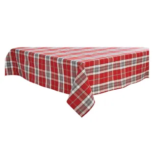 Sketchbook Snowman Plaid Tablecloth 54" X 54"