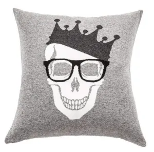 Skull Crown Cashmere Pillow