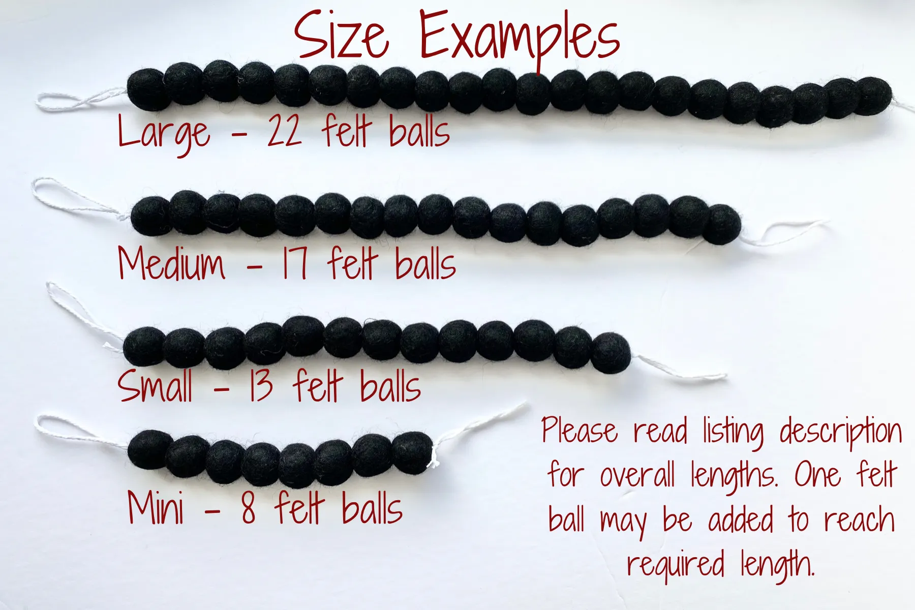 Solid Black Curtain Ties