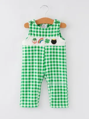 St. Patrick's Plaid Romper