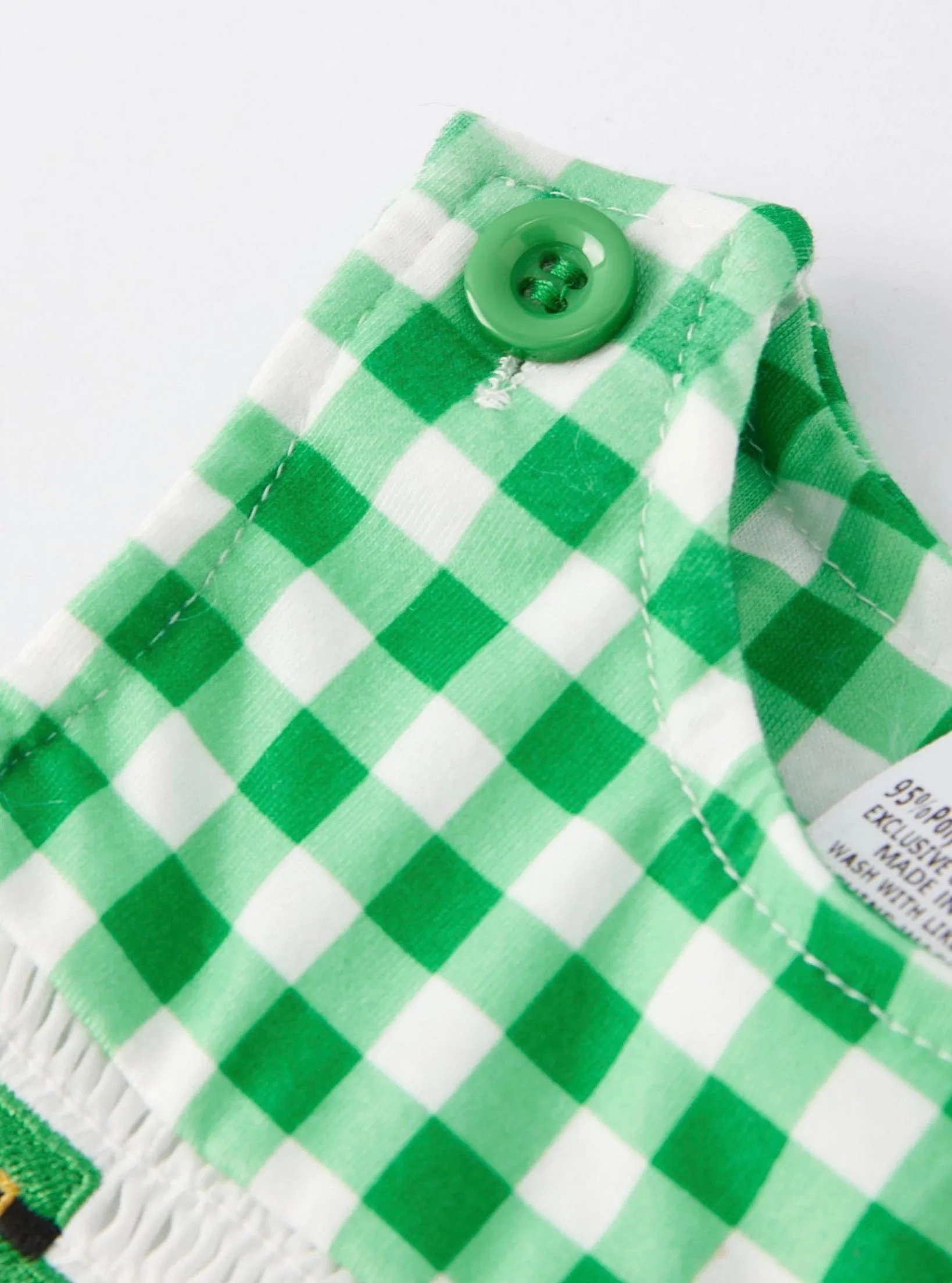 St. Patrick's Plaid Romper