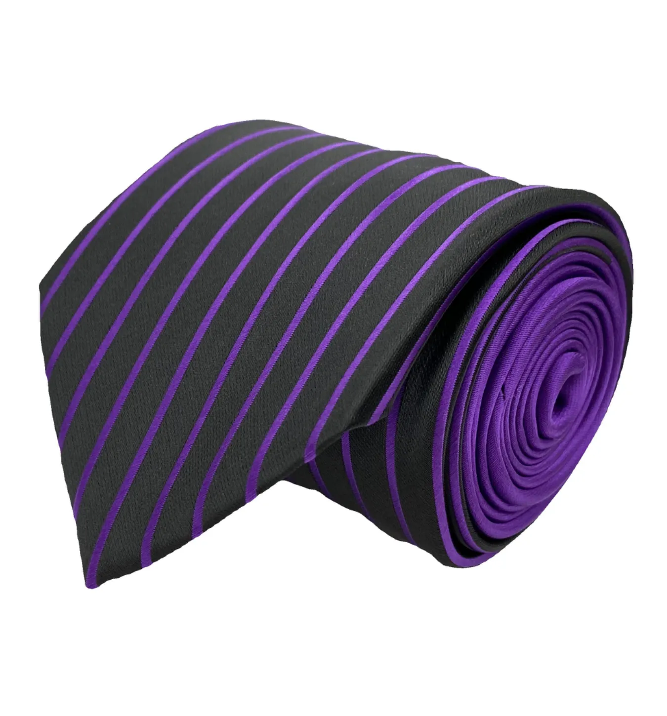 Stacy Adams Tie and Handkerchief - Solids and Stripes Purple T9