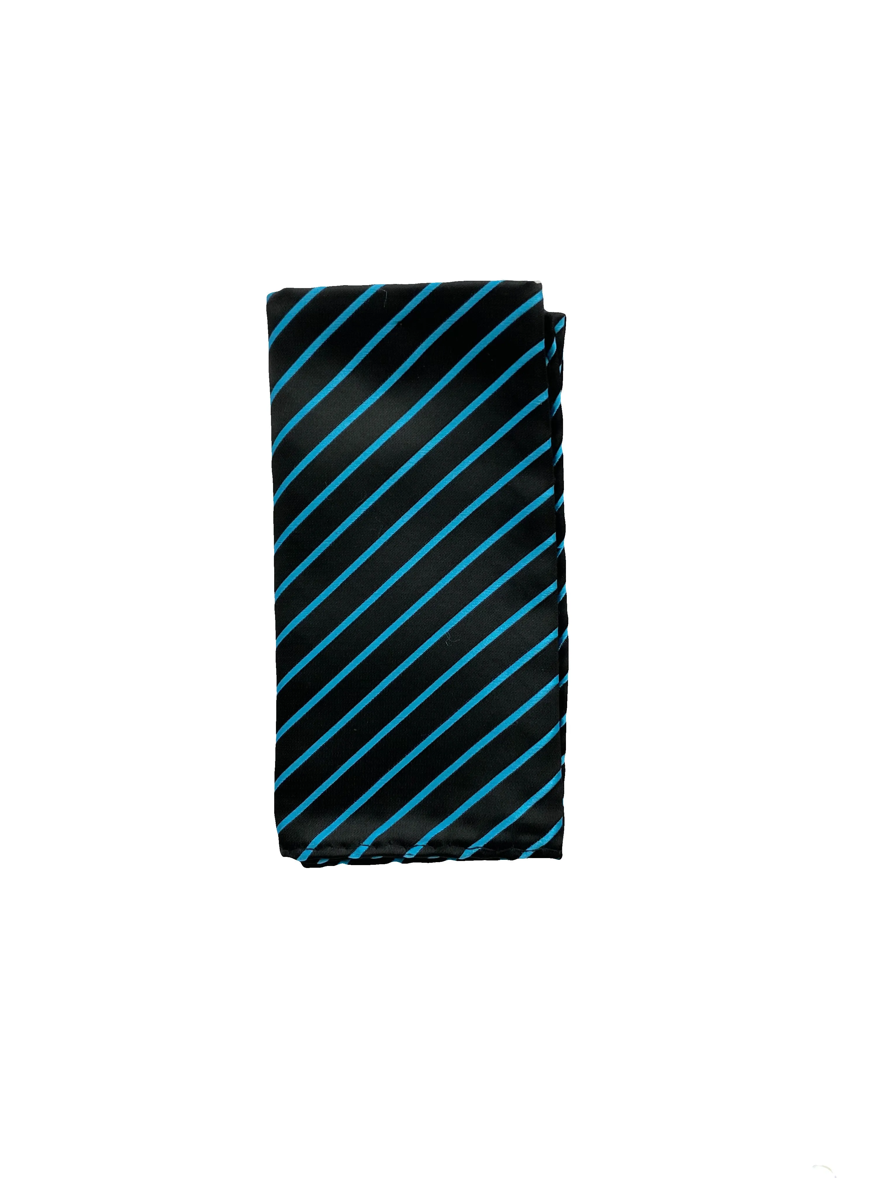 Stacy Adams Tie and Handkerchief - Solids and Stripes Turquoise T7