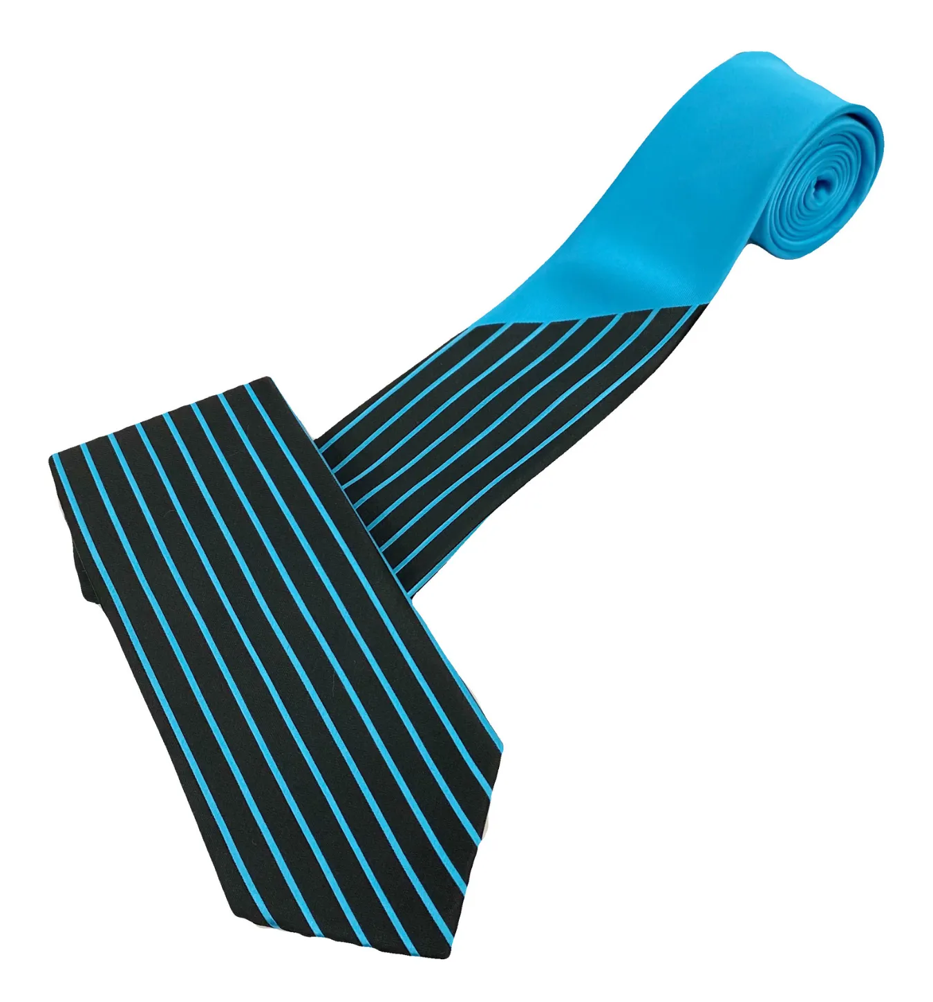 Stacy Adams Tie and Handkerchief - Solids and Stripes Turquoise T7