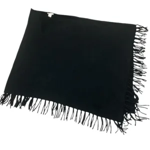 Sundance Women’s 100% Cashmere Asymmetrical Fringed Poncho/Shawl Boho Black