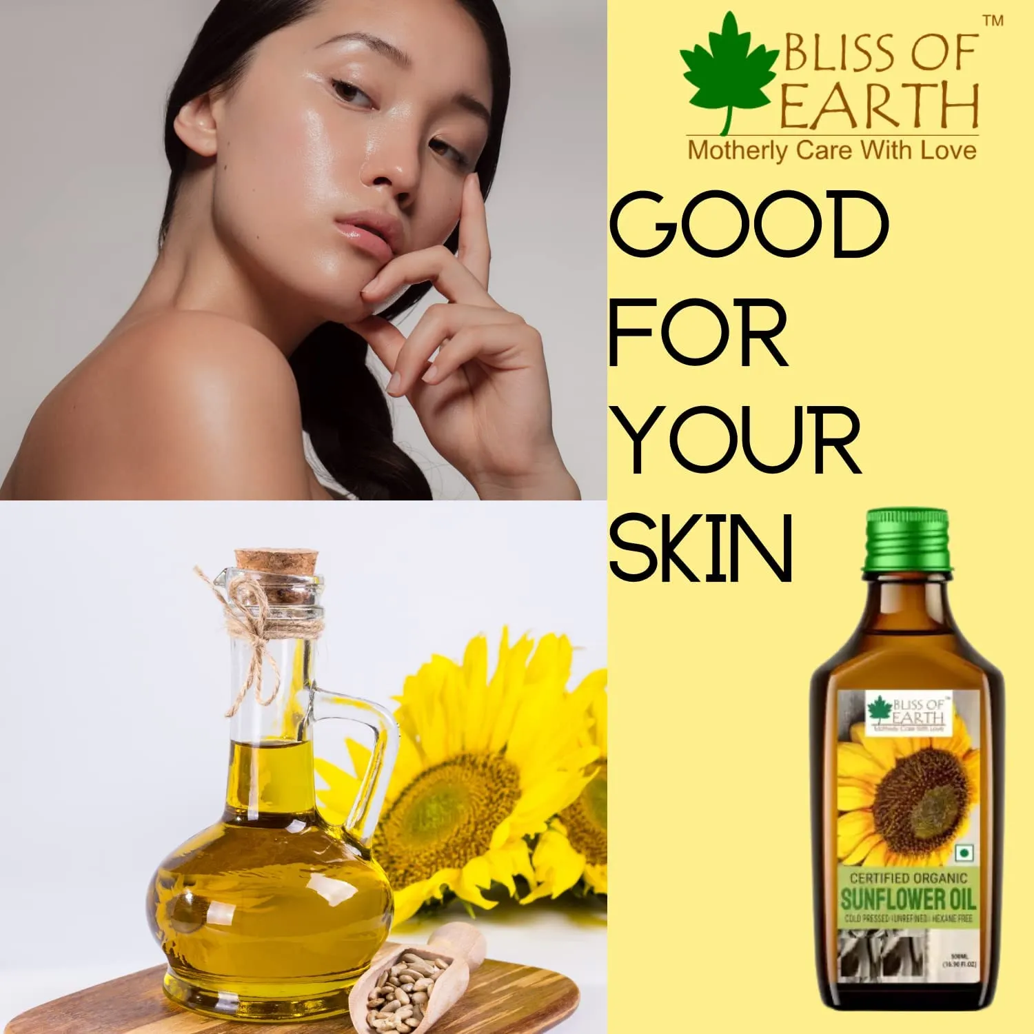 Sunflower Oil   Kalonji Oil (Pack of 2x500ml)