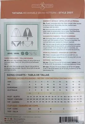 Tatiana Reversible Bikini Pattern -- Sirena Patterns