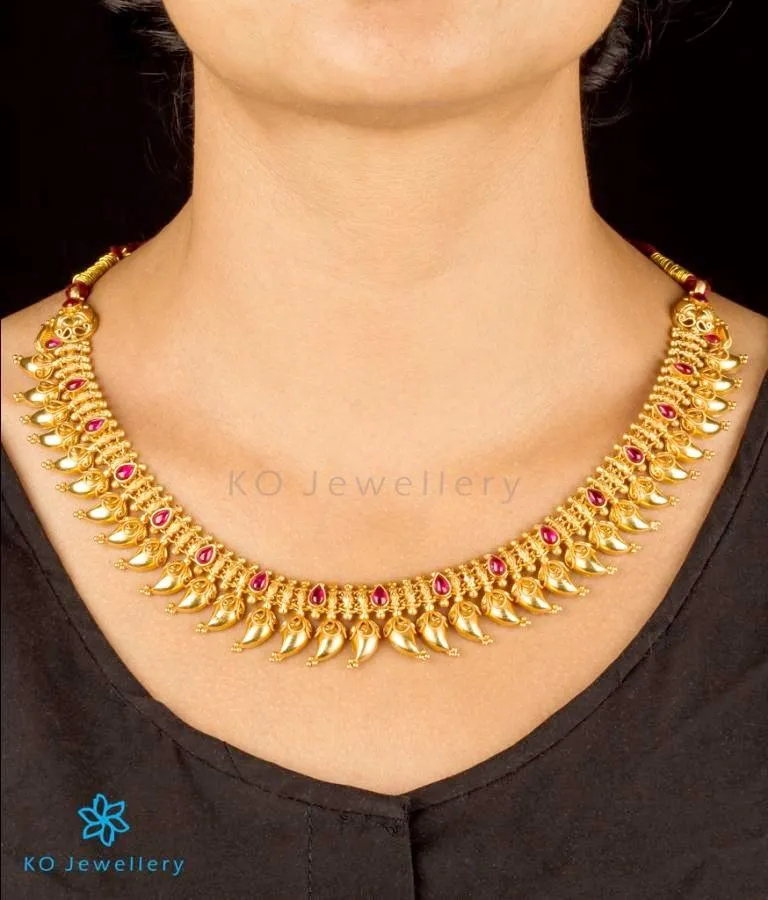 The Madhumita Silver Mango Necklace