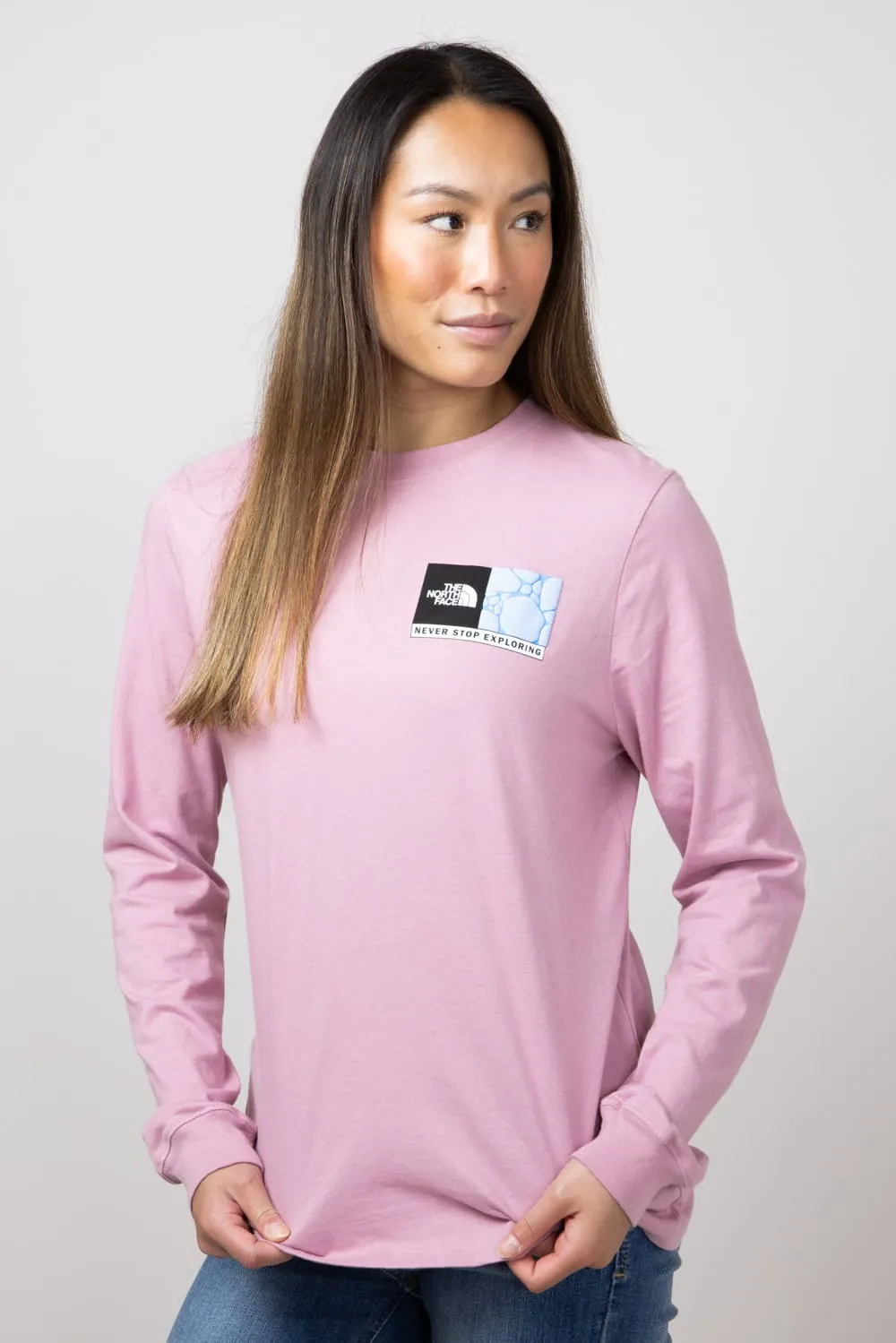 The North Face Suspended Long Sleeve T-Shirt for Women in Mauve | NF0A8B08-1MI
