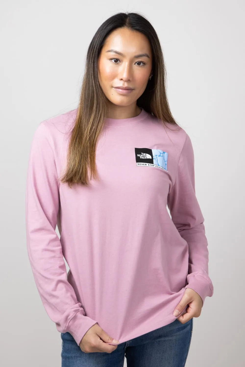 The North Face Suspended Long Sleeve T-Shirt for Women in Mauve | NF0A8B08-1MI