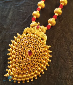 The Prashanti Jomale Silver Necklace (Red)