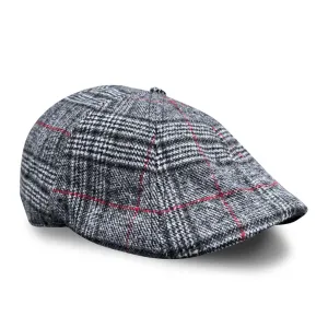 The Sunday Boston Scally Cap - Black Smoke & Red