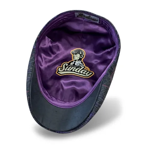 The Sunday Boston Scally Cap - Purple Plaid