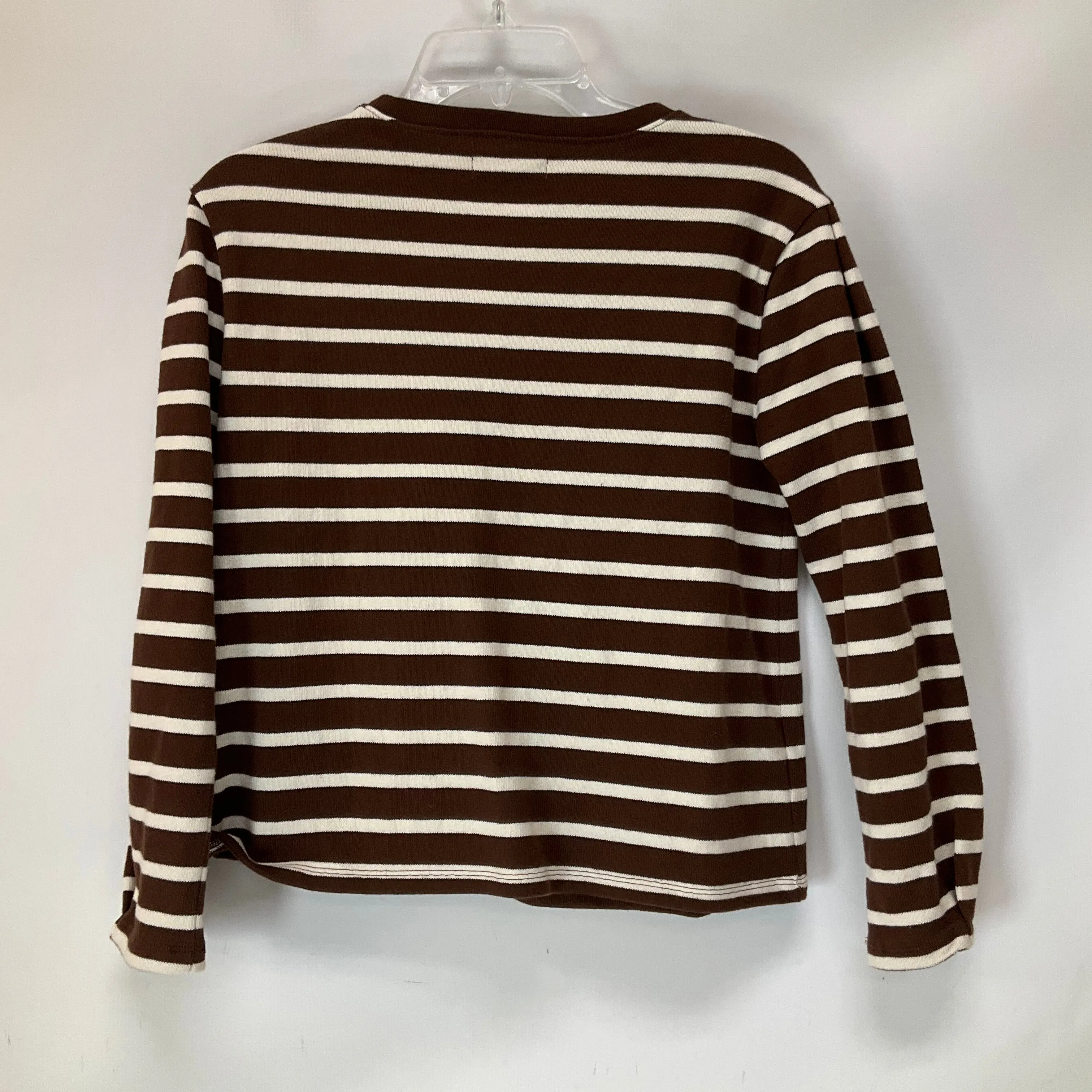 Top Long Sleeve By Madewell In Striped Pattern, Size: Xs