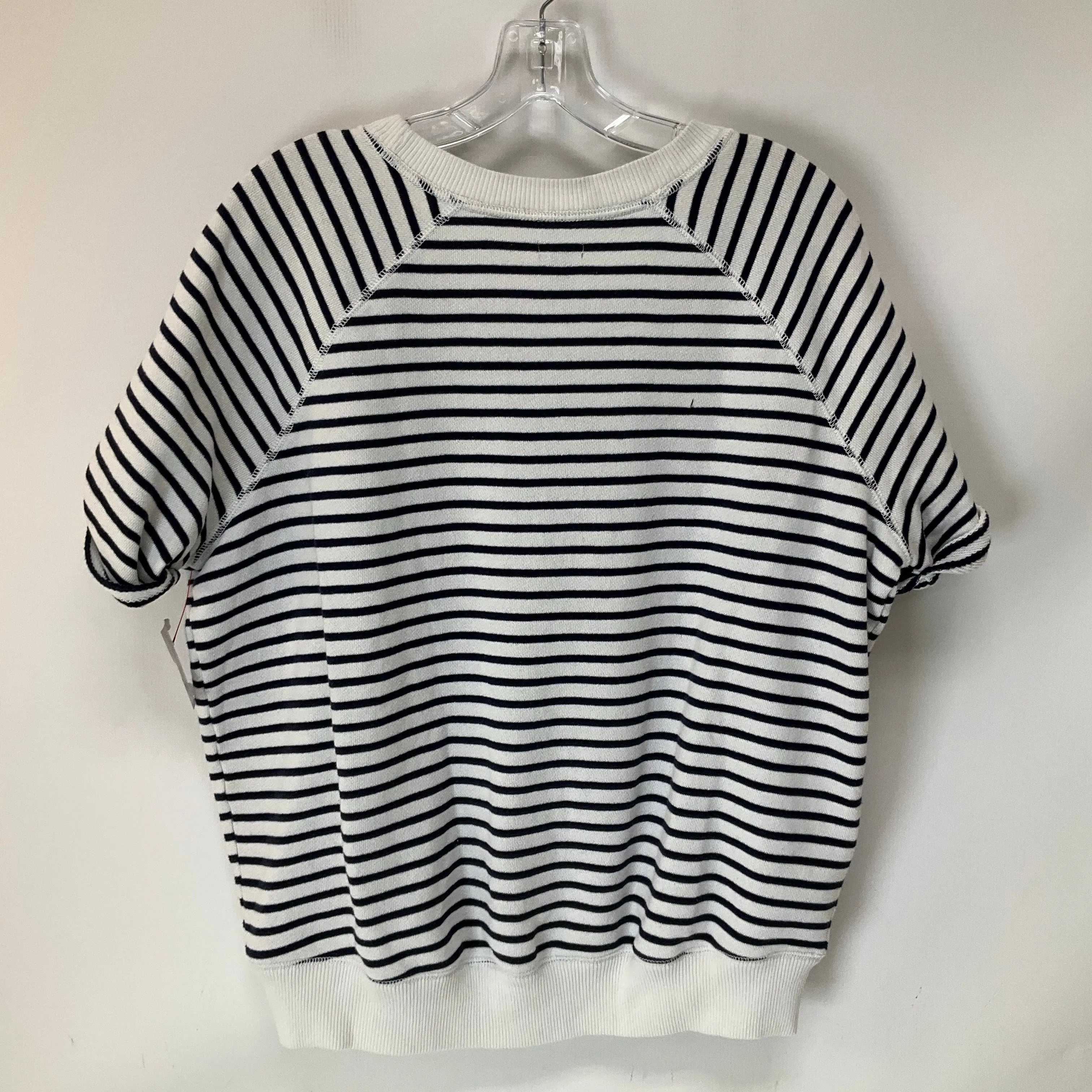 Top Short Sleeve By Aerie In Striped Pattern, Size: M