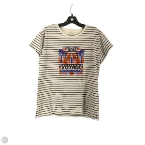 Top Short Sleeve By Anthropologie In Striped Pattern, Size: Xs